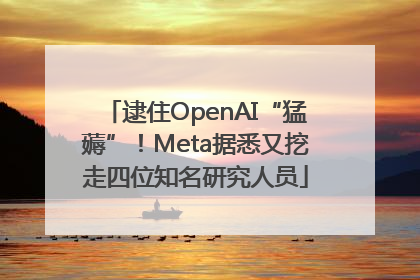 逮住OpenAI“猛薅”！Meta据悉又挖走四位知名研究人员