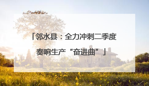 邻水县：全力冲刺二季度 奏响生产“奋进曲”