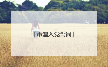 重温入党誓词