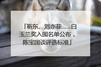 靳东、刘亦菲……白玉兰奖入围名单公布，陈宝国谈评选标准