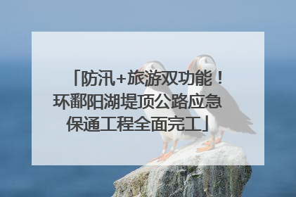 防汛+旅游双功能！环鄱阳湖堤顶公路应急保通工程全面完工
