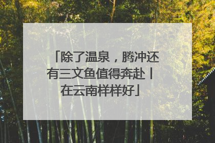 除了温泉，腾冲还有三文鱼值得奔赴丨在云南样样好