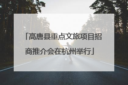 高唐县重点文旅项目招商推介会在杭州举行