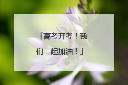 高考开考！我们一起加油！
