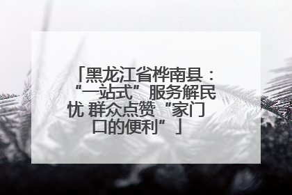 黑龙江省桦南县：“一站式”服务解民忧 群众点赞“家门口的便利”