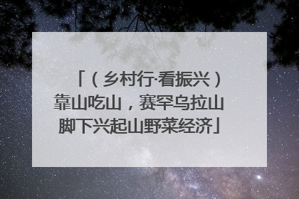 （乡村行·看振兴）靠山吃山，赛罕乌拉山脚下兴起山野菜经济