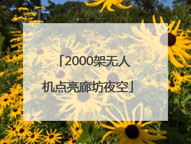 2000架无人机点亮廊坊夜空