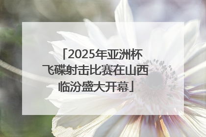 2025年亚洲杯飞碟射击比赛在山西临汾盛大开幕
