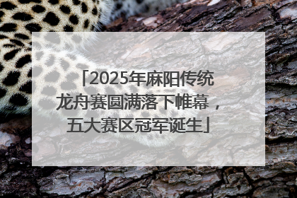 2025年麻阳传统龙舟赛圆满落下帷幕，五大赛区冠军诞生