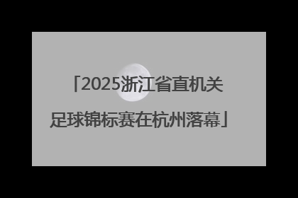 2025浙江省直机关足球锦标赛在杭州落幕