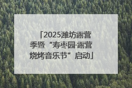 2025潍坊露营季暨“寿枣园·露营烧烤音乐节”启动