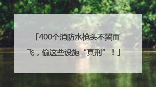 400个消防水枪头不翼而飞，偷这些设施“真刑”！