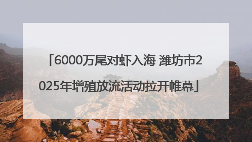 6000万尾对虾入海 潍坊市2025年增殖放流活动拉开帷幕