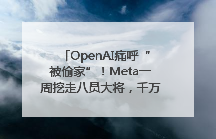 OpenAI痛呼“被偷家”！Meta一周挖走八员大将，千万美元薪酬战开打
