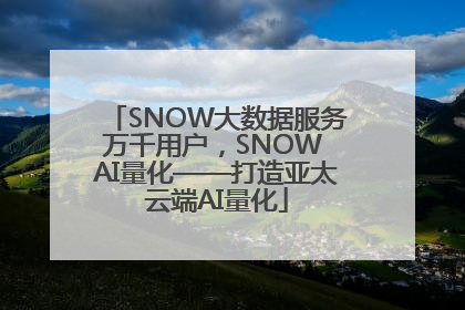 SNOW大数据服务万千用户，SNOW AI量化——打造亚太云端AI量化